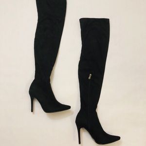 Cape Robbin black suede thigh high boots